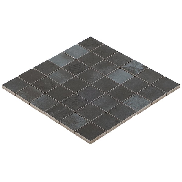 Ivy Hill Tile Hempstead Iron 4 in. x 0.39 in. Matte Porcelain Mosaic Tile Sample