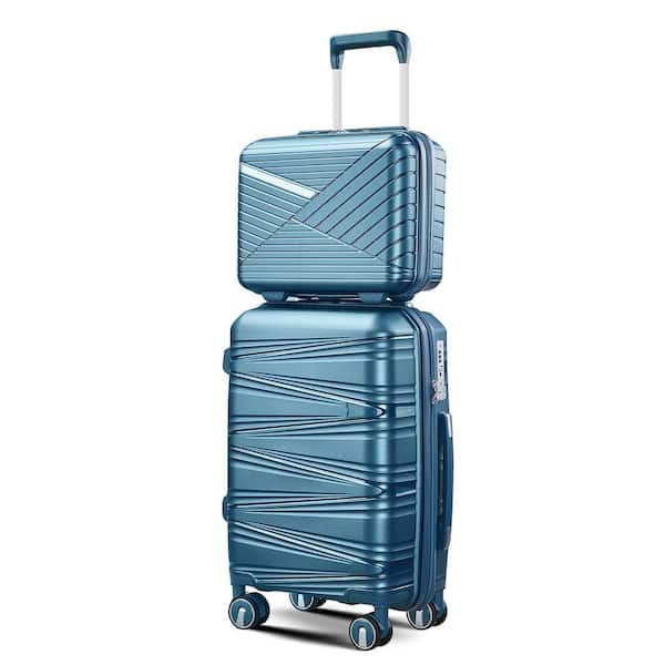 OLUMAT 4-Piece Peacock Blue Security and Convenience Luggage Set