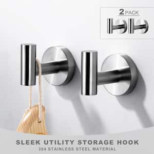 Stainless Steel J-Hook Robe/Towel Hook in Brushed Nickel