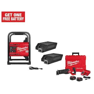 MX FUEL 3600W/1800W Lithium-Ion Battery Powered Portable Power Station w/ M18 FUEL Sawzall Recip Saw Combo Kit (2-Tool)