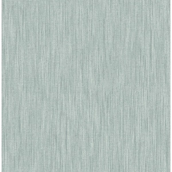 A-Street Prints Chiniile Slate Blue Linen Texture Wallpaper Sample
