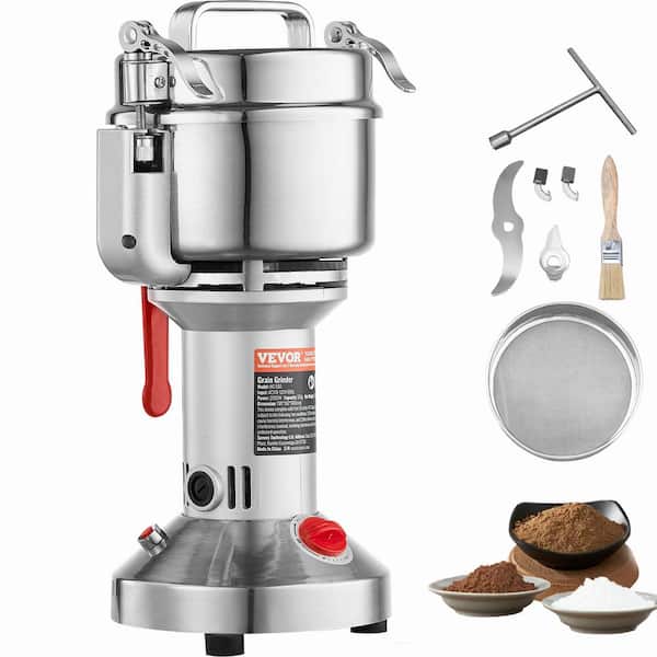 VEVOR 550g Electric Grain Mill Grinder, High Speed 2000-Watt Commercial Grinders, Stainless Steel Pulverize Powder Machine