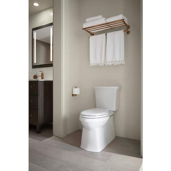 Corbelle 12 in. Rough In 2-Piece 1.28 GPF Single Flush Elongated Toilet in White Seat Not Included