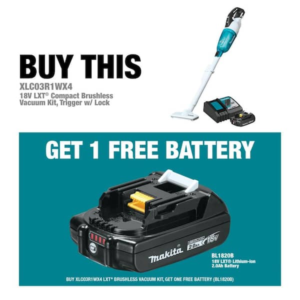 Makita 18-Volt LXT Lithium-Ion Compact Brushless Cordless Vacuum