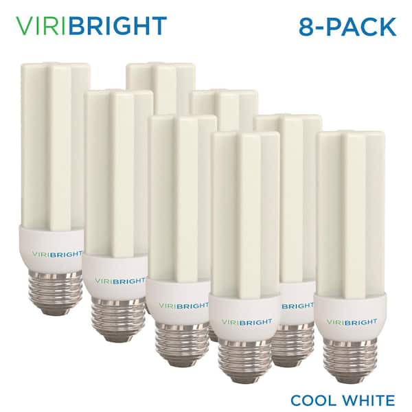 filosoof zeewier Gevoelig Viribright 100-Watt Equivalent Dimmable 1500 Lumens UL Listed E26 LED Light  Bulb 4000K Cool White (8-Pack) 759605-8MC - The Home Depot