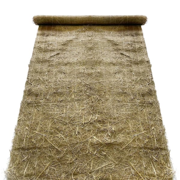 8 ft. x 112.5 ft. Straw Blanket for Erosion Control Plant Fiber Landscape Cover Blanket