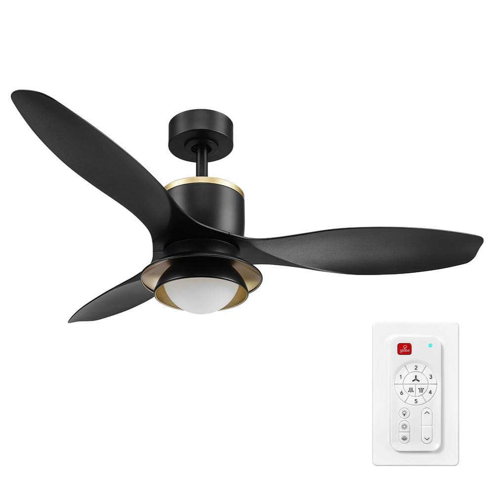 Oswald 96 in. Blade Span 48 in. Wide Indoor Black Integrated LED Ceiling Fan with Remote Control and Brass Accents price history on PriceWatchPro