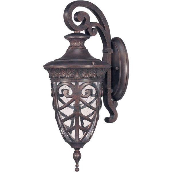 Glomar 1-Light Outdoor Dark Plum Bronze Incandescent Wall Lantern Sconce