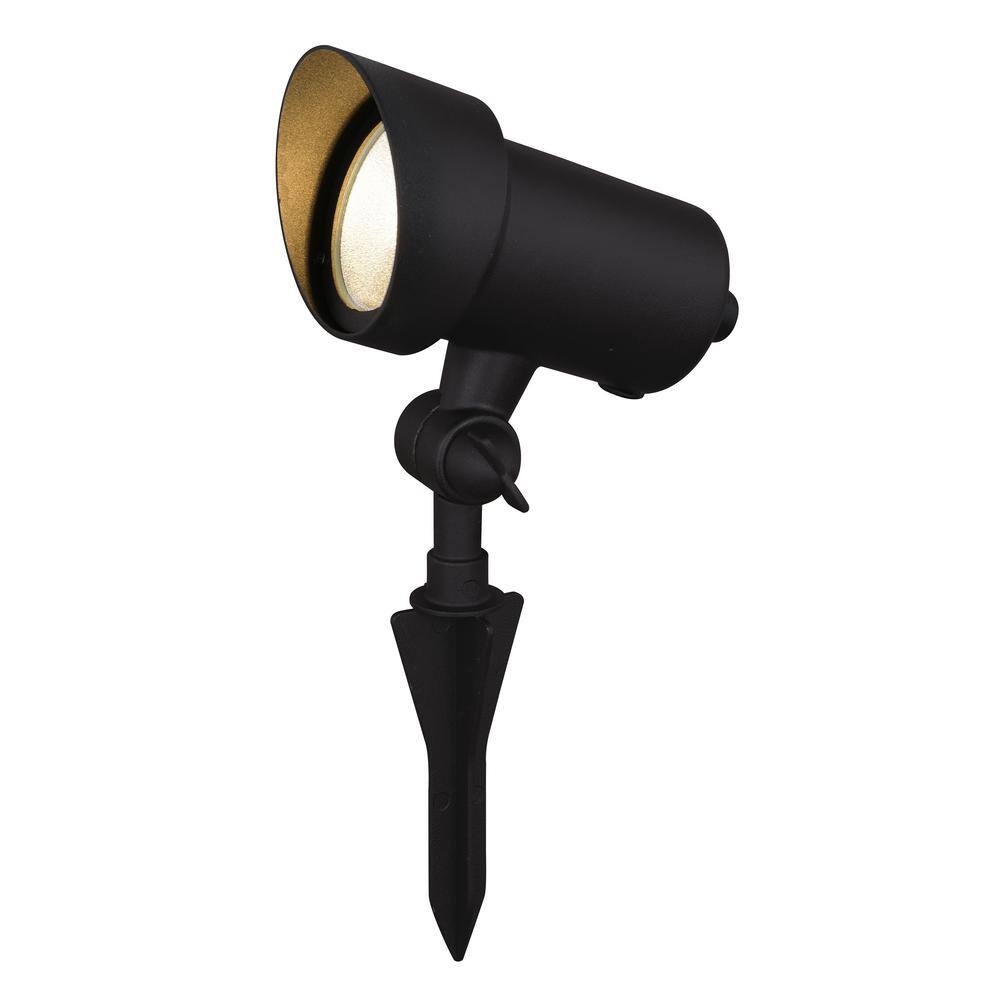 Black Aluminum Low-Voltage LED Outdoor Flood Light