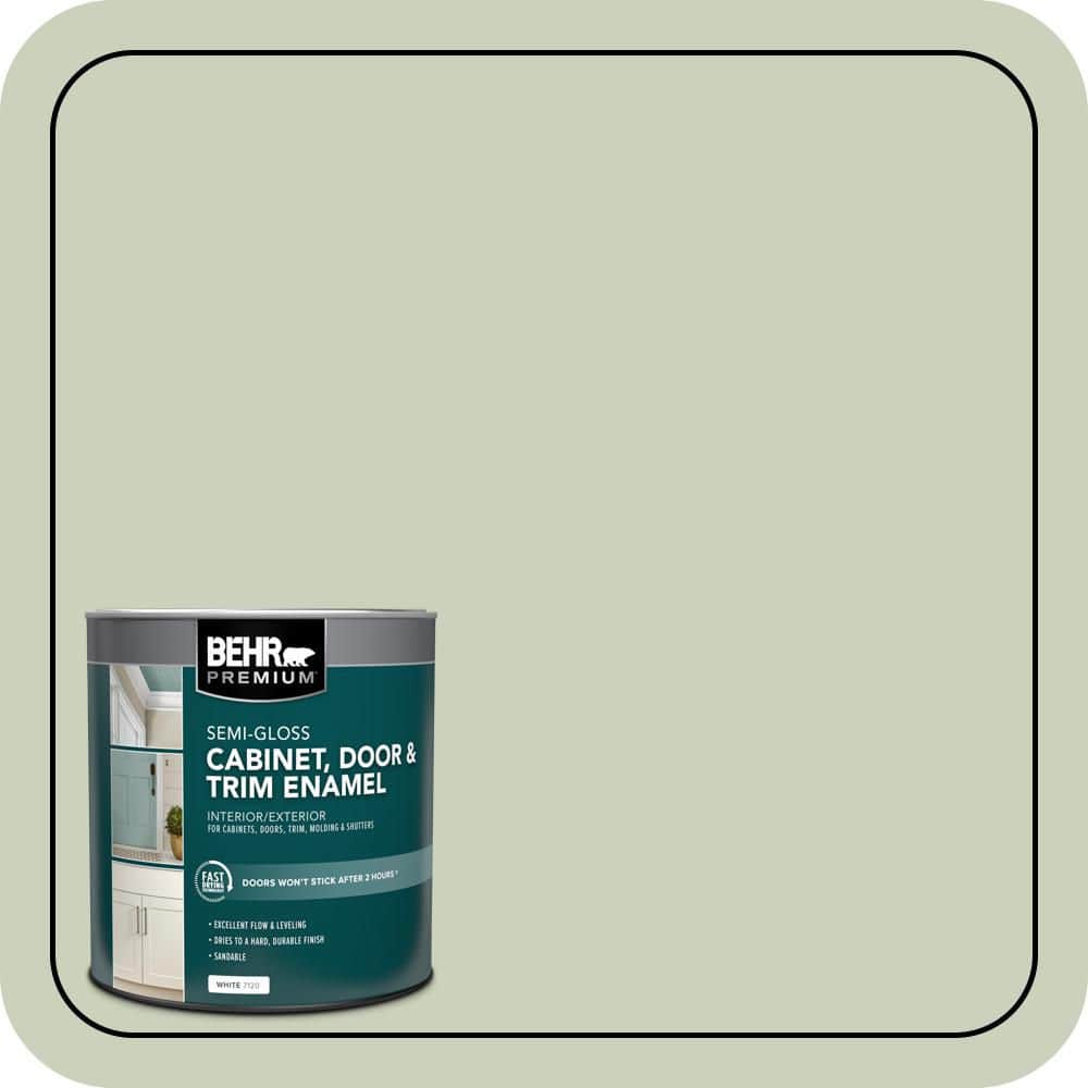BEHR PREMIUM 1 qt. #PPU10-09 Chinese Jade Semi-Gloss Enamel
