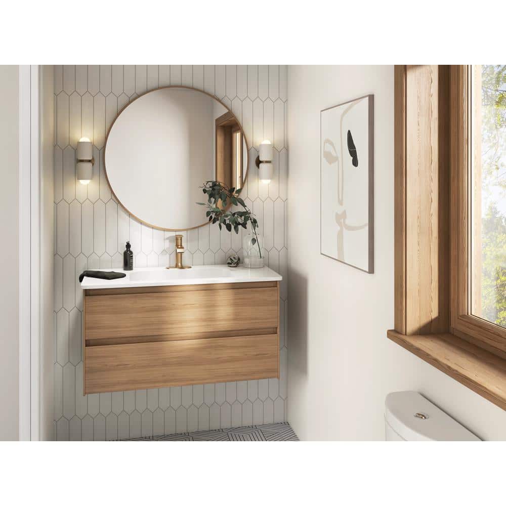Bronzed Gold Single Handle High Arc Bathroom Faucet