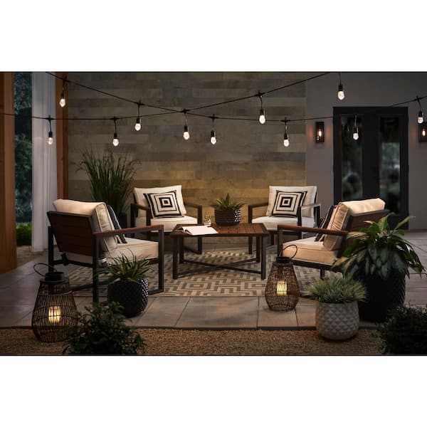Hampton Bay Indoor/Outdoor 12-Light 24 ft. Smart Plug-in Edison Bulb RGBW  Color Changing LED String Light Powered by Hubspace HB-10521-HS - The Home  Depot