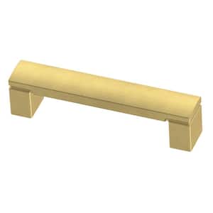 Simply Geometric 3-3/4 in. (96mm) Center-to-Center Brushed Brass Drawer Pull