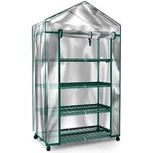 2 ft. x 1 ft. x 5 ft. Walk-In Clear Grow Tent, 4-Tier Shelves, Mini Plant Greenhouse