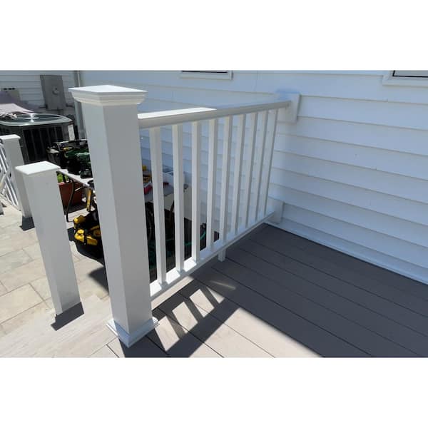 INTEX MILLWORK SOLUTIONS 96 in. x 36 in. Level Section Providence Rail Kit with Reinforcements, 18 Balusters, Hardware and Crush Blocks