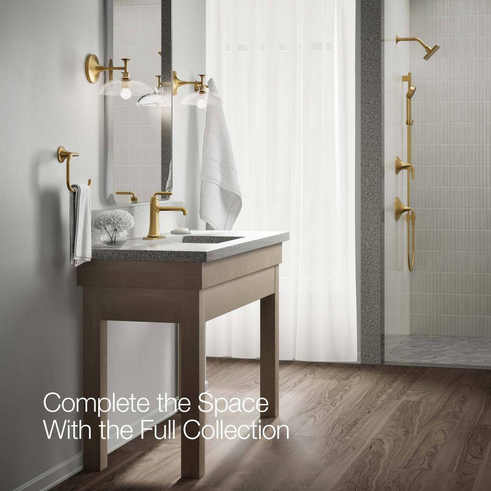 Gold Brass Single-Handle Bathroom Sink Faucet