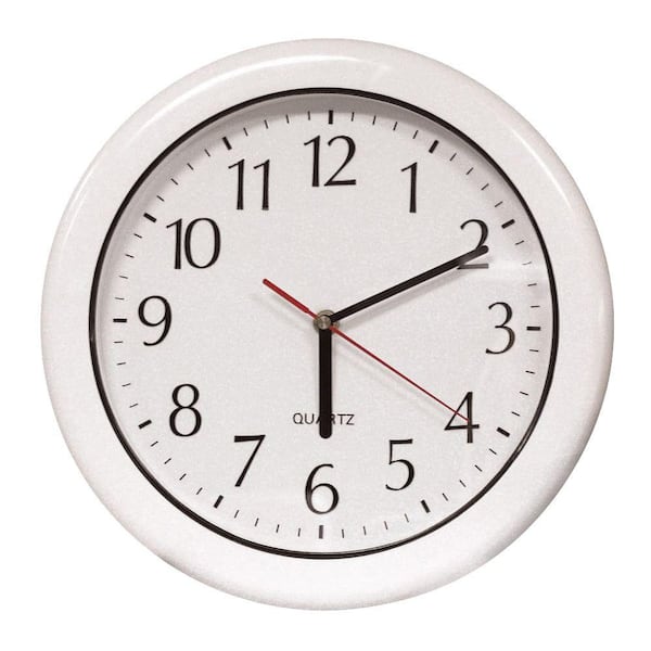 12 in. White Clock