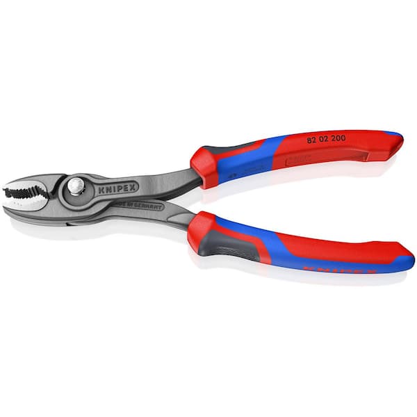 KNIPEX 8 in. TwinGrip Slip Joint Pliers 82 02 200 - The Home Depot