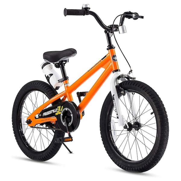 Royalbaby Freestyle 18 in. Kids Bike with Kickstand for Ages 5 to 9, Orange