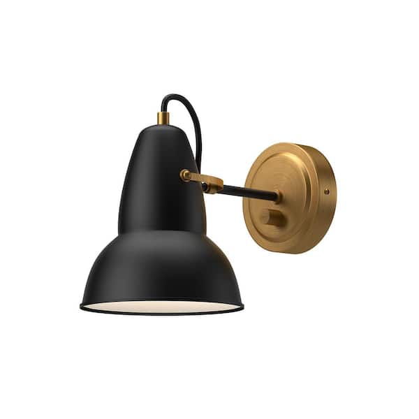 ALORA MOOD Felix 7-in 1 Light 60-Watt Aged Gold/Matte Black Vanity Light