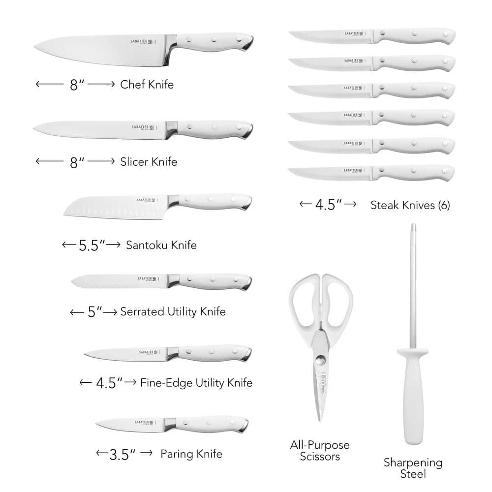 Sabatier 15-Piece Forged Triple Rivet Knife Block Set