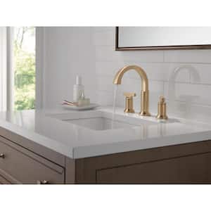 Tetra 8 in. Widespread Double-Handle Bathroom Faucet in Lumicoat Champagne Bronze