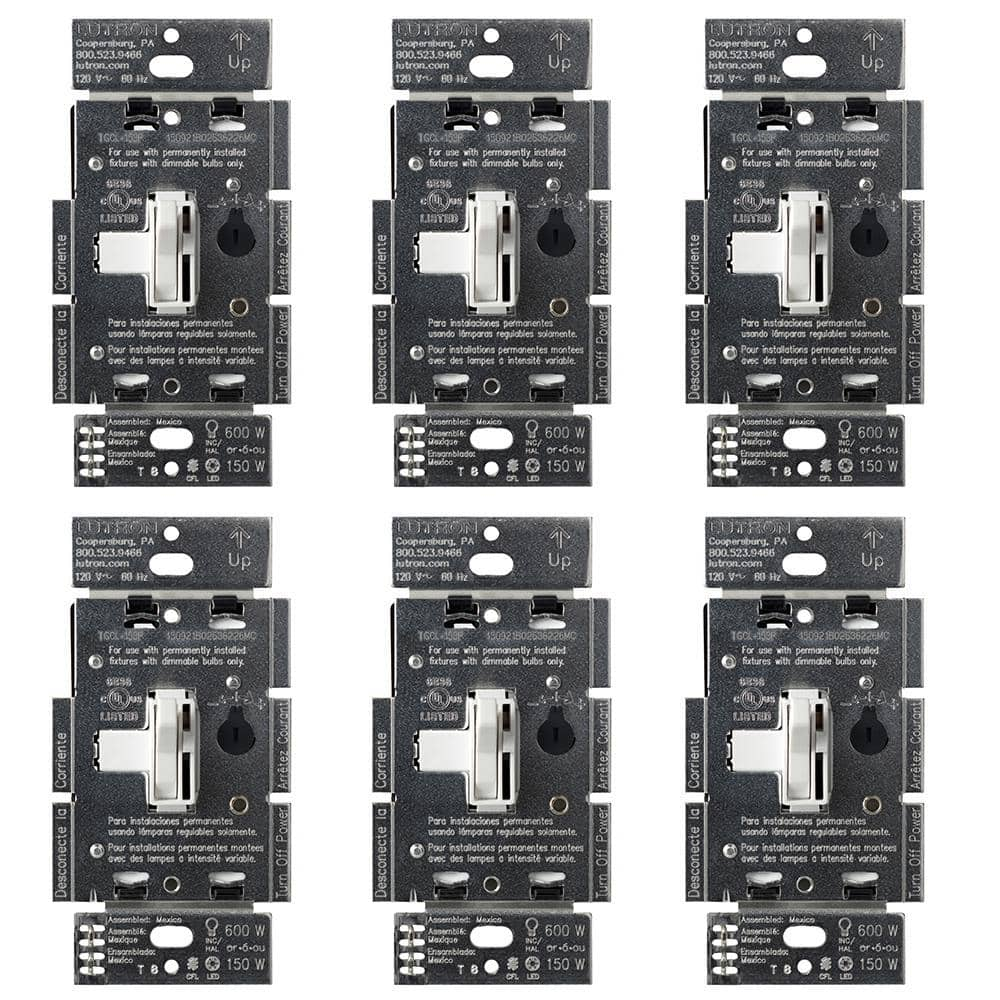 Lutron Toggler LED+ Dimmer Switch for Dimmable LED, Halogen