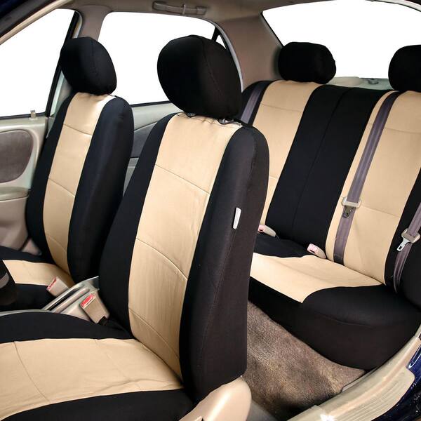 Neoprene Seat Covers Full Set FH Group Color: Beige