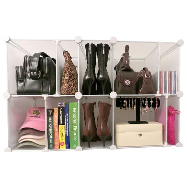 HARRA HOME Versatile Handbag Storage, Tote, Clutch, Purse and Bag  Organizer, Closet Space-Saving DIY Cube Shelf & Cabinet Cubby Organizers
