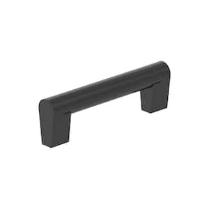 Composite 3-3/4 in. Modern Matte Black Bar Cabinet Pull