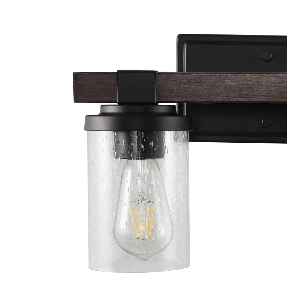 Bungalow 15" Oil-Rubbed Bronze Glass Vanity Light
