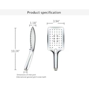 3-Spray Patterns with 2.5 GPM 3.94 in. Wall Mounted Handheld Shower Head in Chrome