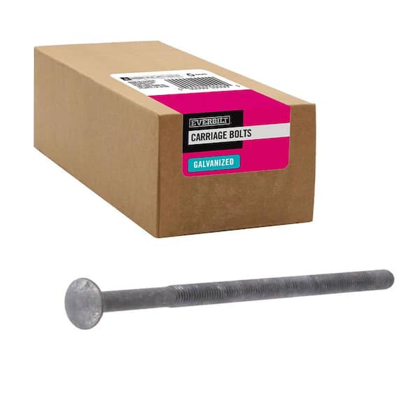 Everbilt 3/8 in.-16 x 8 in. Galvanized Carriage Bolt (25-Pack)