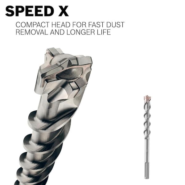 Bosch 1 in. x 8 in. x 13 in. SDS-MAX Speed-X Carbide Rotary Hammer Drill Bit  for Concrete Drilling HC5050 - The Home Depot