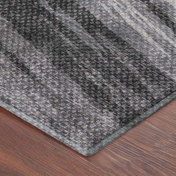 Mayfield Premium Machine Washable Abstract AMF2272 Lavender 10 ft. x 14 ft. Area Rug