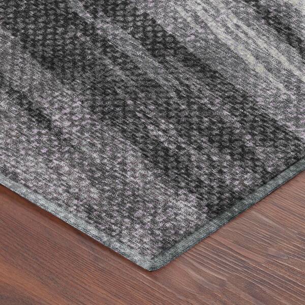 Mayfield Premium Machine Washable Abstract AMF2272 Lavender 2 ft. x 7 ft. Runner Rug