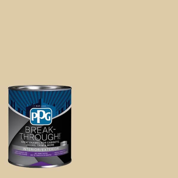 Break-Through! 1 qt. PPG1096-3 Cookie Dough Semi-Gloss Door, Trim & Cabinet Paint
