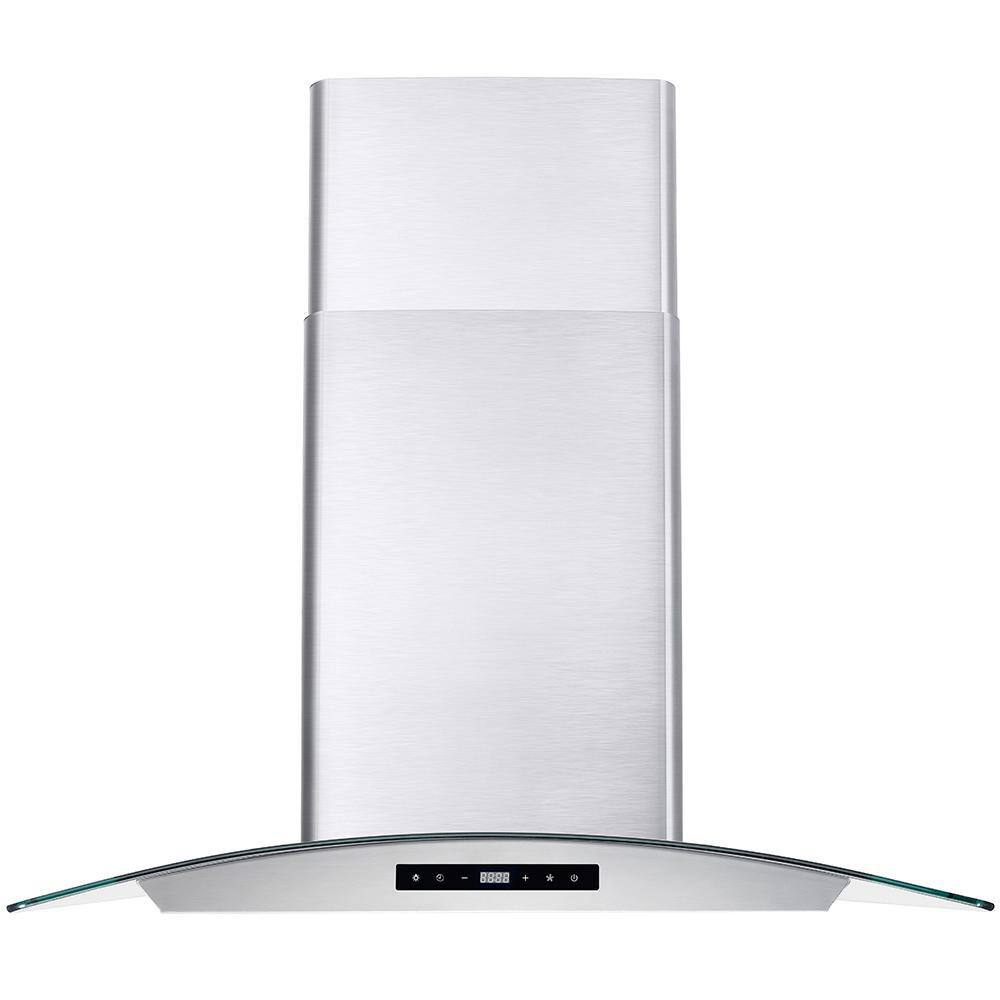 30-Inch Stainless Steel Wall Mount Range Hood with Touch Controls