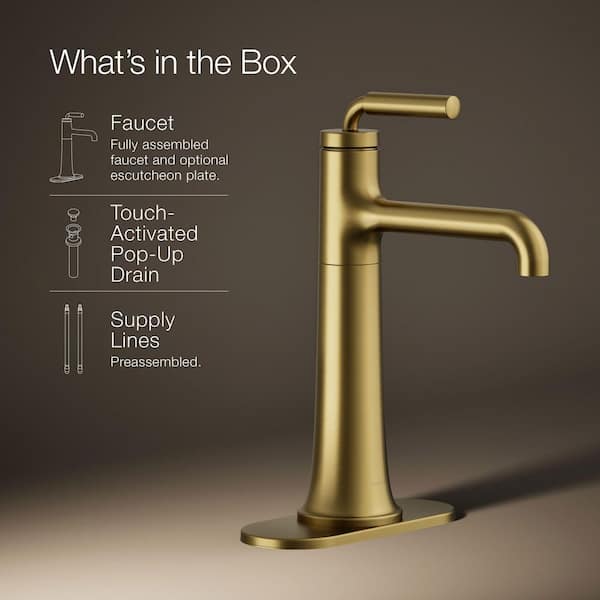 KOHLER Tone Single-Handle Single-Hole Bathroom Faucet in Vibrant