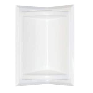 5.75 in. x 11 in. Corner-Mount Solid Surface Soap Dish in White