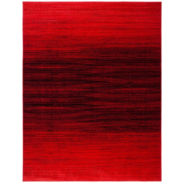 SAFAVIEH Adirondack Red/Black 8 ft. x 10 ft. Gradient Area Rug ADR142Q ...