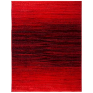 Adirondack Red/Black 9 ft. x 12 ft. Gradient Area Rug