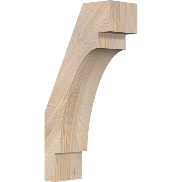 Ekena Millwork 5 1/2"W x 12"D x 24"H Merced Smooth Knee Brace, Douglas Fir
