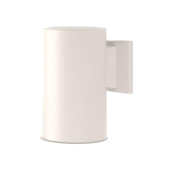 75-Watt White Outdoor Wall Lantern Sconce Down Light