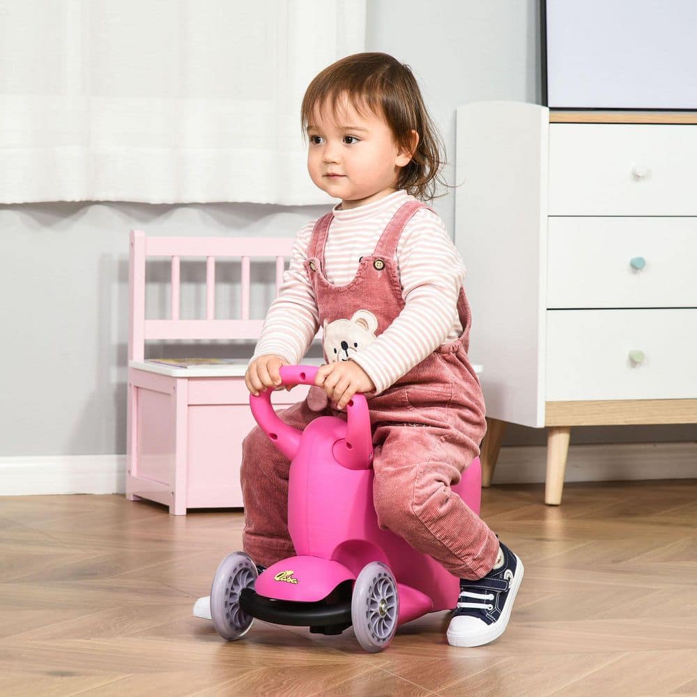 3-in-1 Ride On Push Car, Kids Scooter, with Adjustable Handlebar, Removable