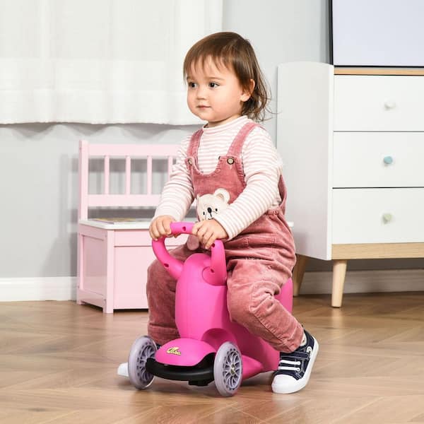 AFAIF 3-in-1 Ride On Push Car, Kids Scooter, with Adjustable Handlebar, Removable Storage Seat, for Aged 2-6 Years Olds Kids