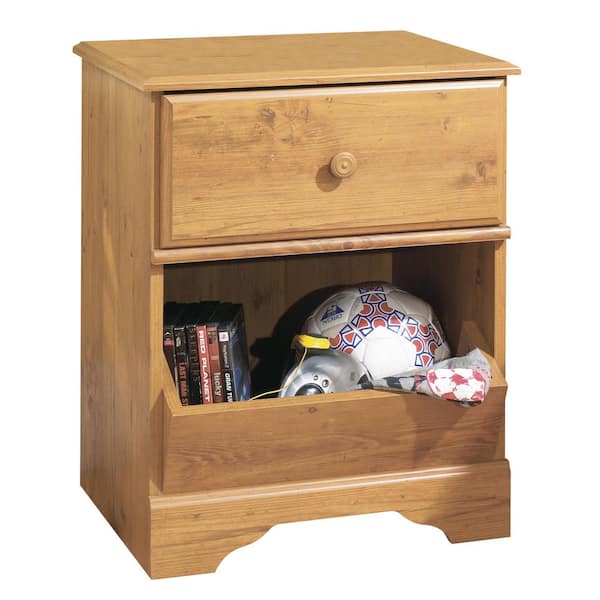 South Shore Little Treasure 1-Drawer Country Pine Nightstand