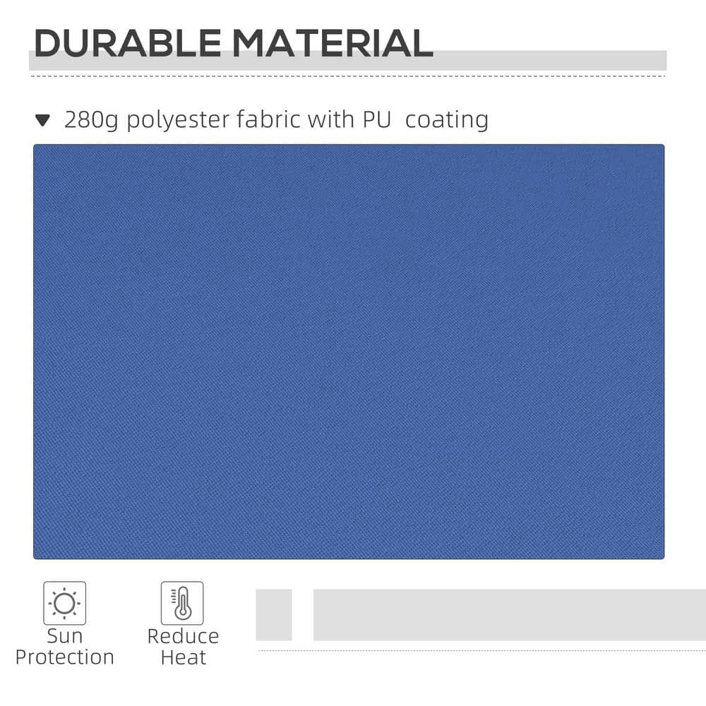 Outsunny 12' x 10' Dark Blue Retractable Patio Awning