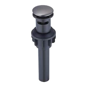 Pop-up Drain Assembly Stopper with Overflow in Gray