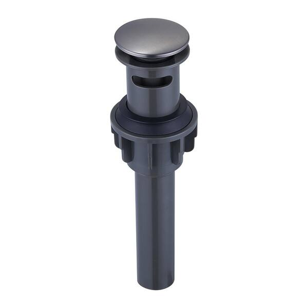ALEASHA Pop-up Drain Assembly Stopper with Overflow in Gray